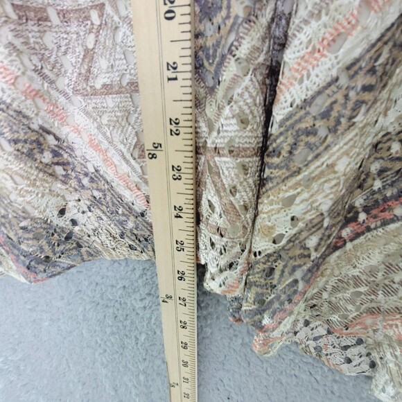 Brittany Black Women's 1X Tunic Top Lined Lacy Top Flared Long Sleeves Vintage - Picture 10 of 13